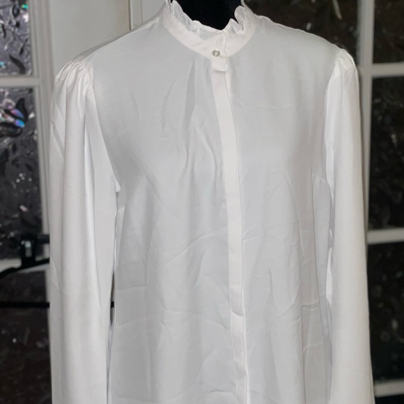 Express White Ruffled Blouse - Picture 5 of 9